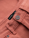 Ombre Clothing Herren-Jeansshorts mit umgeschlagenem Beinabschluss - korallenrot