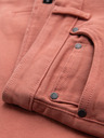 Ombre Clothing Herren-Jeansshorts mit umgeschlagenem Beinabschluss - korallenrot