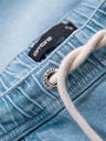 Ombre Clothing Herren-Shorts mit elastischem Bund und Used-Effekt - hellblau