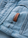 Ombre Clothing Herren-Shorts mit elastischem Bund und Used-Effekt - hellblau