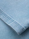 Ombre Clothing Herren-Shorts mit elastischem Bund und Used-Effekt - hellblau