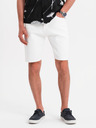 Ombre Clothing Herren-Jeansshorts im klassischen Schnitt - weiß