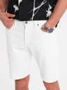 Ombre Clothing Herren-Jeansshorts im klassischen Schnitt - weiß