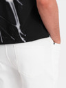 Ombre Clothing Herren-Jeansshorts im klassischen Schnitt - weiß