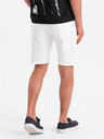 Ombre Clothing Herren-Jeansshorts im klassischen Schnitt - weiß