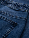 Ombre Clothing Herren-Shorts mit elastischem Bund und Used-Effekt - blau