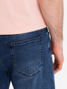 Ombre Clothing Herren-Shorts mit elastischem Bund und Used-Effekt - blau