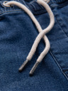 Ombre Clothing Herren-Shorts mit elastischem Bund und Used-Effekt - blau