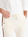 Ombre Clothing Herren-Jogginghose mit Saum und gerippten Beinabschlüssen - creme