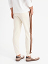 Ombre Clothing Herren-Jogginghose mit Saum und gerippten Beinabschlüssen - creme