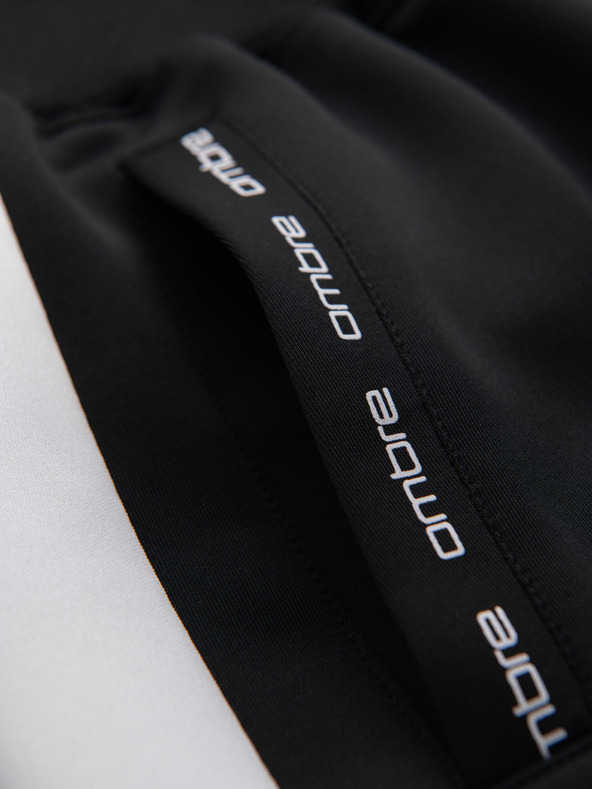 Ombre Clothing Herren-Jogginghose mit kontrastierendem Saum - schwarz