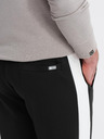 Ombre Clothing Herren-Jogginghose mit kontrastierendem Saum - schwarz