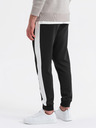 Ombre Clothing Herren-Jogginghose mit kontrastierendem Saum - schwarz