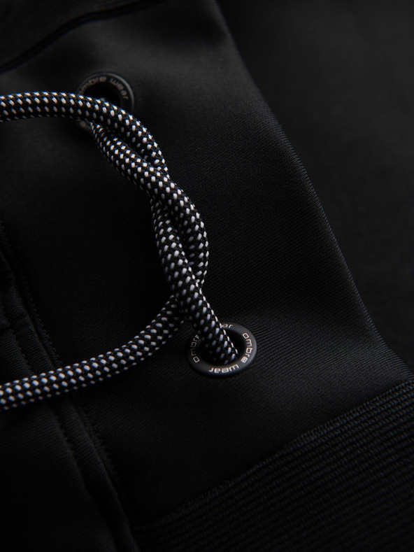 Ombre Clothing Herren-Jogginghose mit kontrastierendem Saum - schwarz