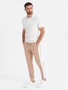 Ombre Clothing Herren-Joggers mit Kontraststreifen - beige