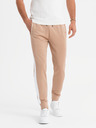 Ombre Clothing Herren-Joggers mit Kontraststreifen - beige