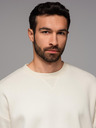 Ombre Clothing Klassischer Unisex-Pullover mit Rundhalsausschnitt - creme