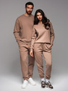 Ombre Clothing Klassischer Unisex-Pullover mit Rundhalsausschnitt - braun