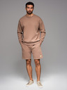 Ombre Clothing Klassischer Unisex-Pullover mit Rundhalsausschnitt - braun