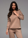Ombre Clothing Klassischer Unisex-Pullover mit Rundhalsausschnitt - braun
