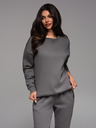 Ombre Clothing Unisex-Klassischer Pullover mit Rundhalsausschnitt - grau