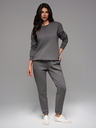 Ombre Clothing Unisex-Klassischer Pullover mit Rundhalsausschnitt - grau