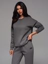 Ombre Clothing Unisex-Klassischer Pullover mit Rundhalsausschnitt - grau
