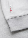 Ombre Clothing Herren-Sweatjacke mit hohem Kragen und Streifen - grau meliert