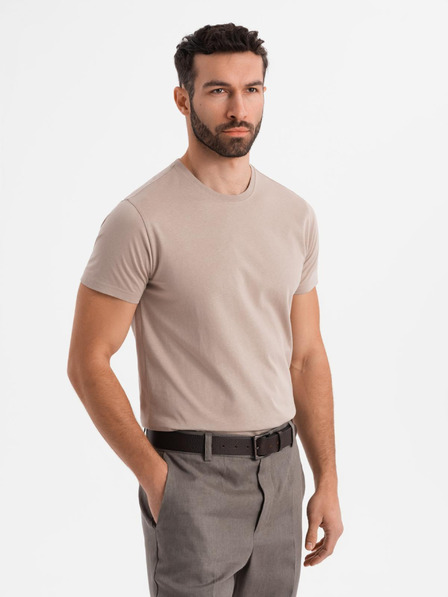 Ombre Clothing Herren-Klassik-T-Shirt BASIC - sand