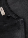 Ombre Clothing Herren-T-Shirt mit V-Ausschnitt und Used-Effekt - schwarz
