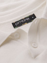 Ombre Clothing Herren-Poloshirt aus strukturiertem Strick - weiß