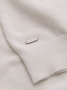 Ombre Clothing Herren-Poloshirt aus strukturiertem Strick - weiß
