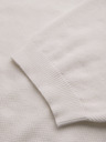 Ombre Clothing Herren-Poloshirt aus strukturiertem Strick - weiß
