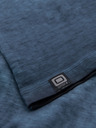 Ombre Clothing Herren Baumwoll-T-Shirt mit V-Ausschnitt und Used-Effekt - dunkelblau