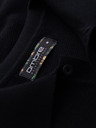 Ombre Clothing Herren Baumwoll-Poloshirt aus strukturiertem Strick - schwarz