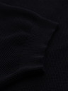 Ombre Clothing Herren Baumwoll-Poloshirt aus strukturiertem Strick - schwarz