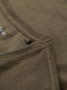 Ombre Clothing Herren klassisches Baumwoll-T-Shirt BASIC mit V-Ausschnitt - dunkel olivgrün