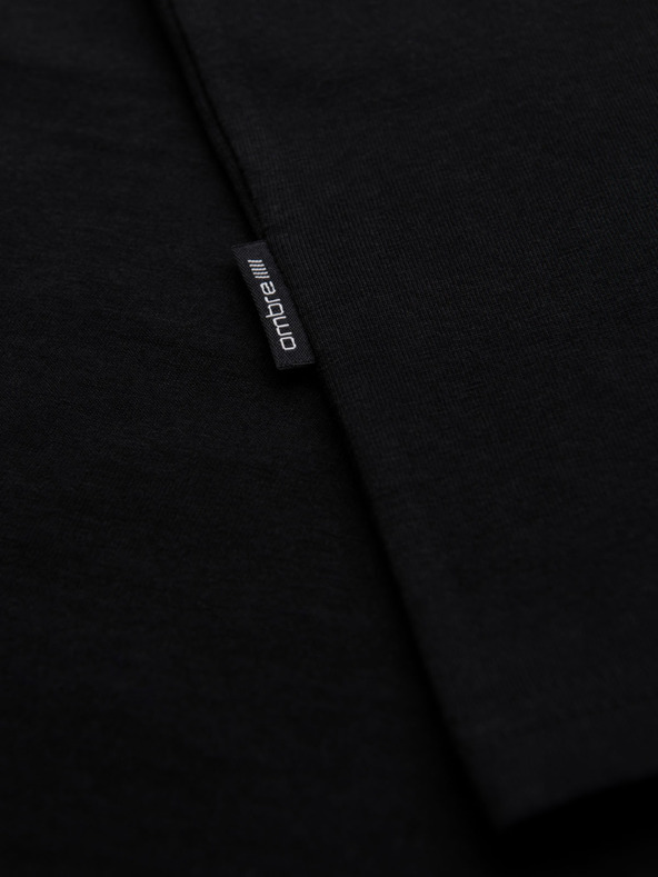 Ombre Clothing Herren klassisches Baumwoll-T-Shirt BASIC - schwarz