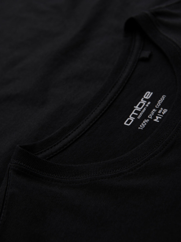 Ombre Clothing Herren klassisches Baumwoll-T-Shirt BASIC - schwarz