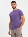 Ombre Clothing Herren klassisches Baumwoll-T-Shirt BASIC - lila