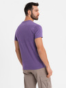 Ombre Clothing Herren klassisches Baumwoll-T-Shirt BASIC - lila