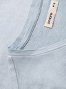 Ombre Clothing Herren Baumwoll-T-Shirt mit V-Ausschnitt und Used-Effekt - grau