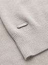 Ombre Clothing Herren Baumwoll-Poloshirt aus strukturiertem Strick - beige