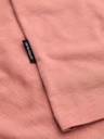 Ombre Clothing Herren klassisches Baumwoll-T-Shirt BASIC mit Ausschnitt - rosa