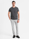 Ombre Clothing Herren klassisches Baumwoll-T-Shirt BASIC - grau