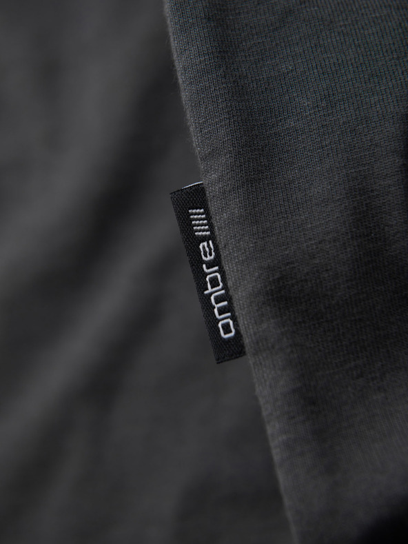 Ombre Clothing Herren klassisches Baumwoll-T-Shirt BASIC - grau