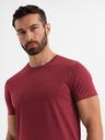 Ombre Clothing Herren klassisches Baumwoll-T-Shirt BASIC - bordeaux