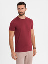 Ombre Clothing Herren klassisches Baumwoll-T-Shirt BASIC - bordeaux
