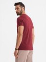 Ombre Clothing Herren klassisches Baumwoll-T-Shirt BASIC - bordeaux