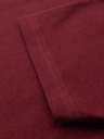 Ombre Clothing Klassisches Herren-Baumwoll-T-Shirt BASIC mit V-Ausschnitt - bordeaux